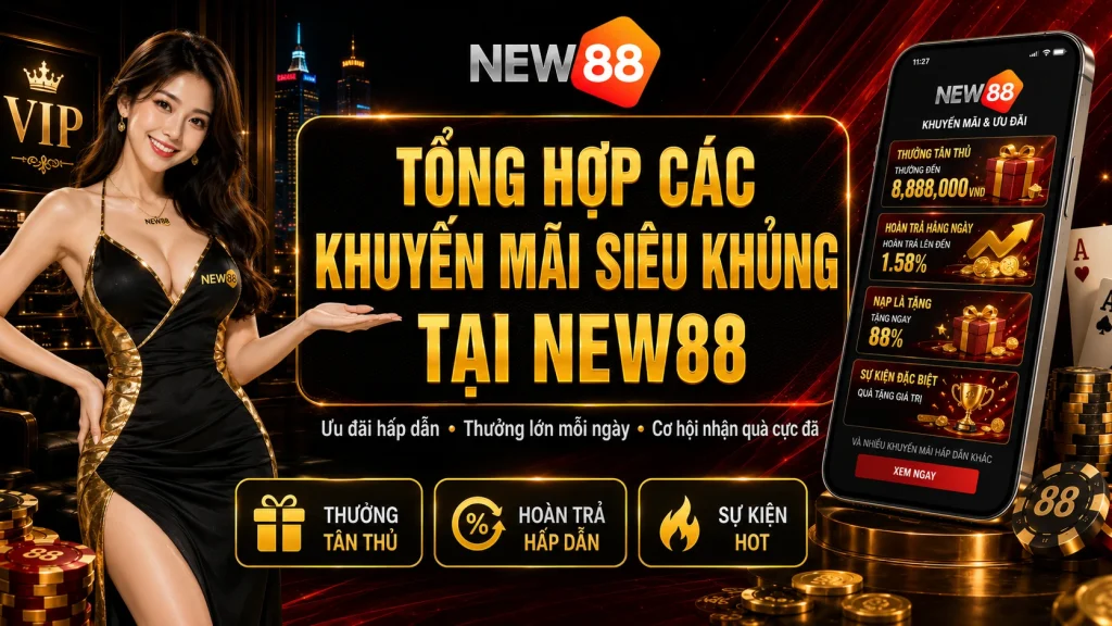 Tổng hợp các khuyến mãi siêu khủng tại NEW88 